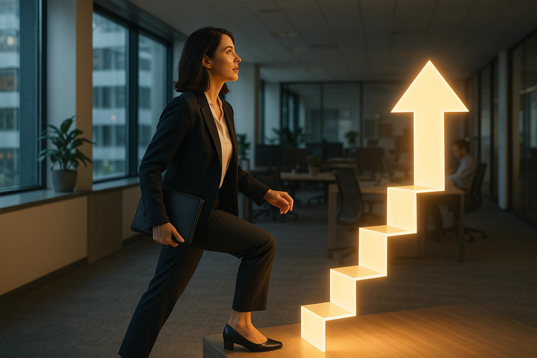 Growth mindset helping professionals achieve career growth and success